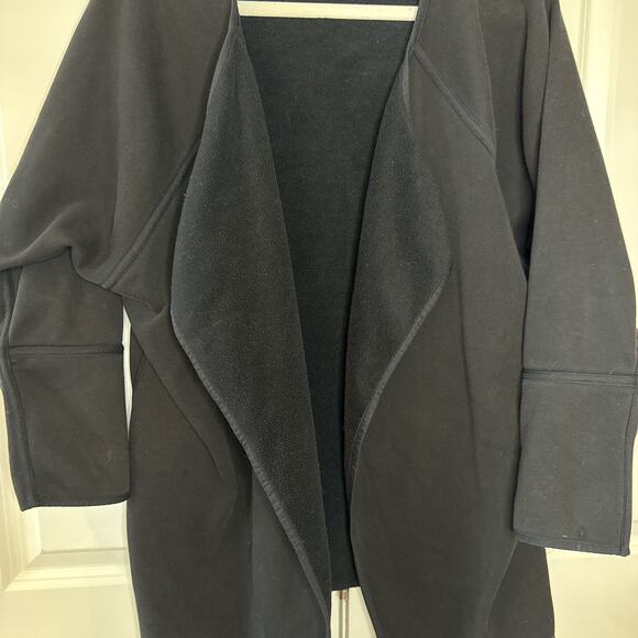 ATHLETA Black Cozy Karma Wrap Jacket Cardigan Oversized | Small - Picture 5 of 9